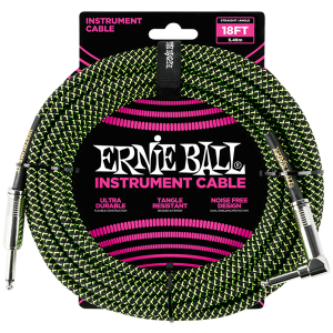 Ernie Ball 6082 Black/Green 5,5m Instrument Cable